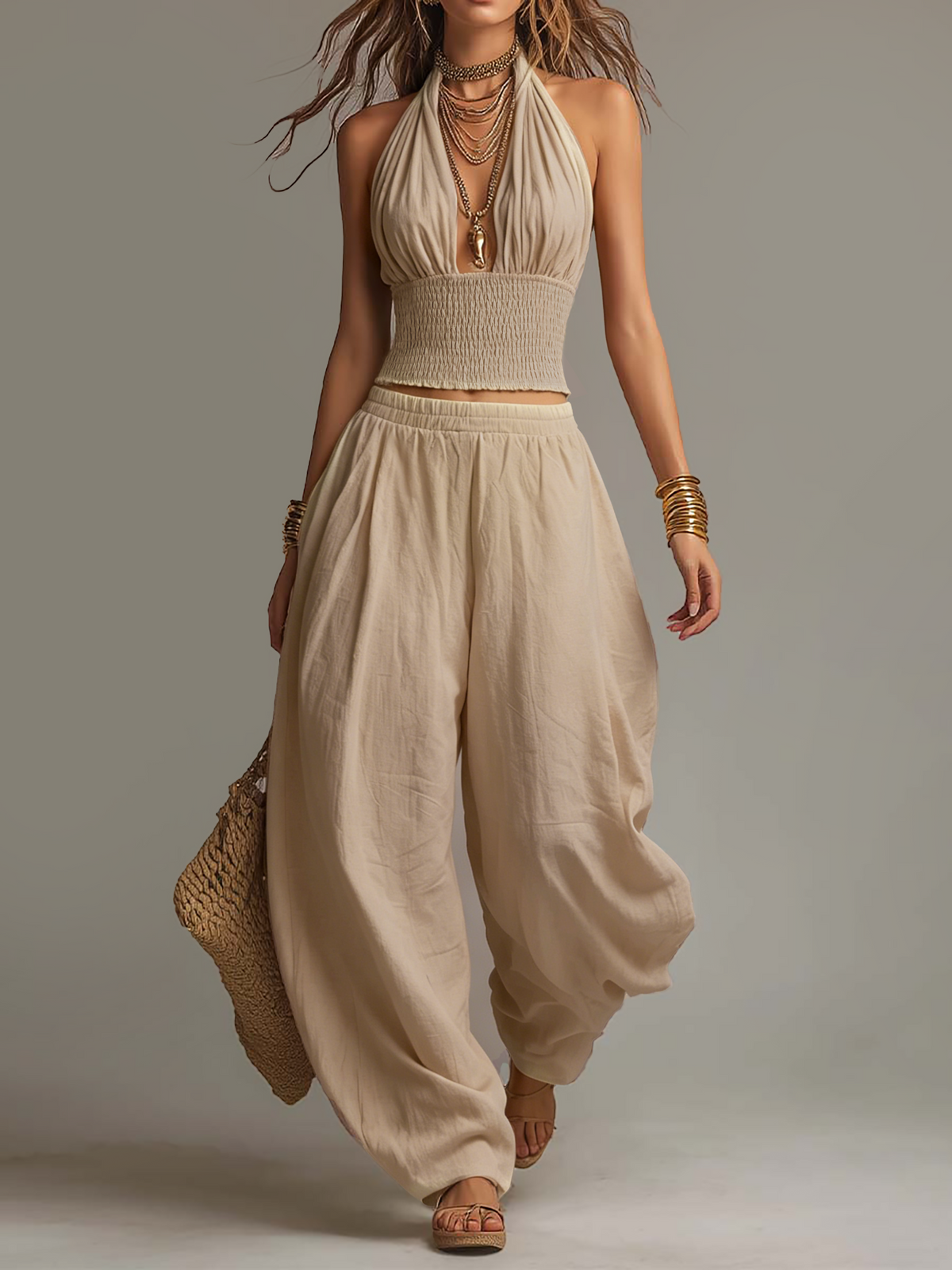 Lucía – Completo Boho Sabbia